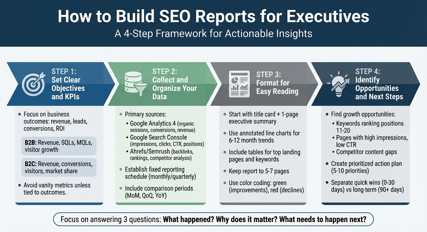 4-Step Process for Building Executive SEO Reports That Drive Results