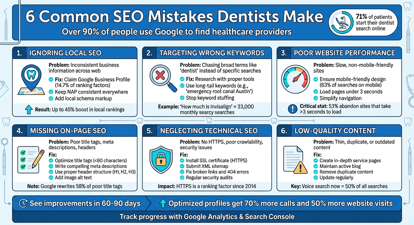 6 Common SEO Mistakes Dentists Make and How to Fix Them