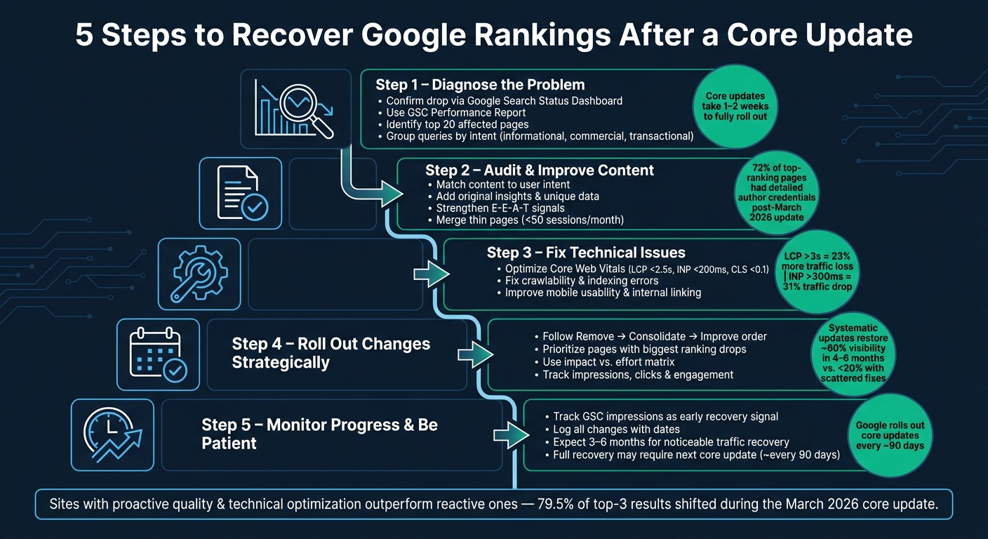 5 Steps to Recover Google Rankings After a Core Update