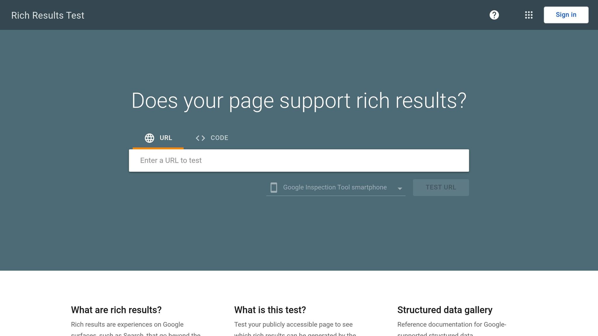 Rich Results Test