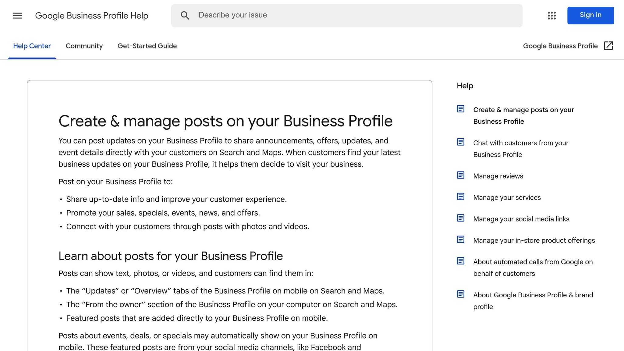 Google Posts