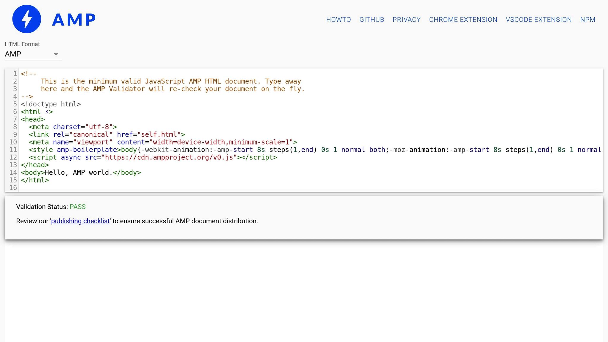 AMP Validator