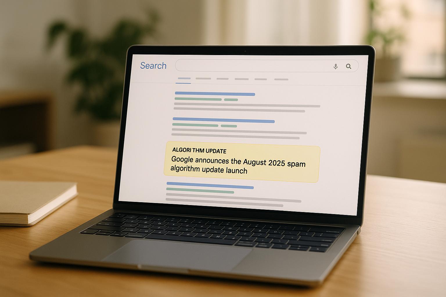 Google announces the August 2025 spam algorithm update launch article cover
