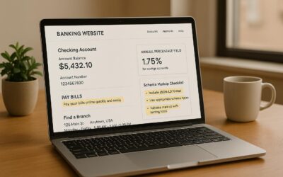 Schema Markup Checklist for Online Banking Platforms