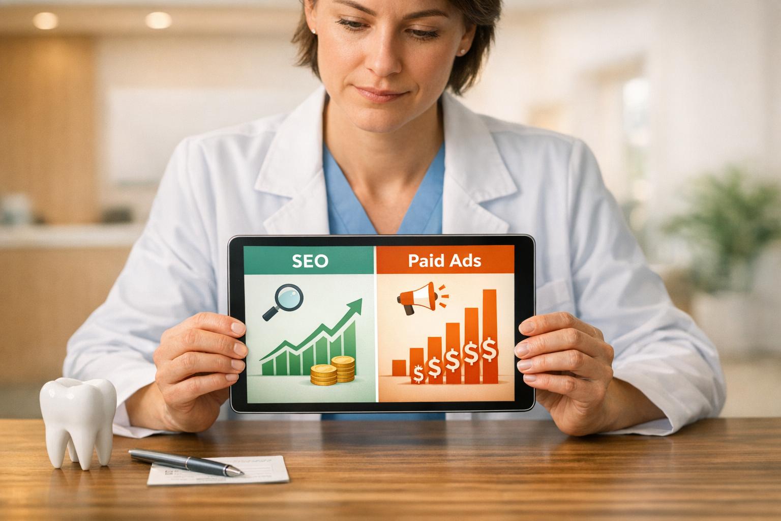 Dental SEO vs Paid Ads in 2026: Cost, ROI, and Patient Quality Compared