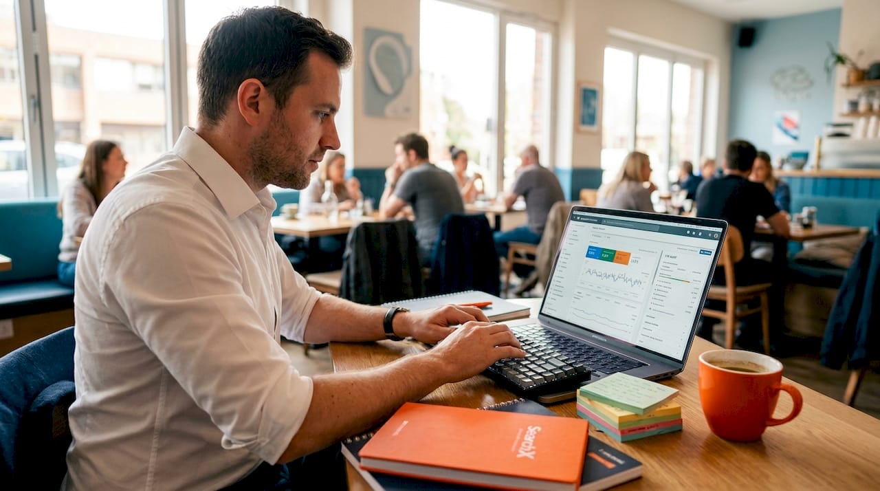 SEO specialist conducting website technical audit